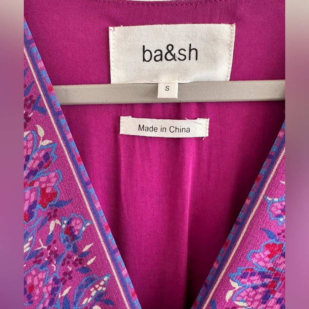 ba&sh Lavender Purple Floral Wrap Maxi Dress - Picture 6 of 10